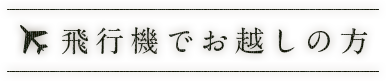 飛行機でお越しの方